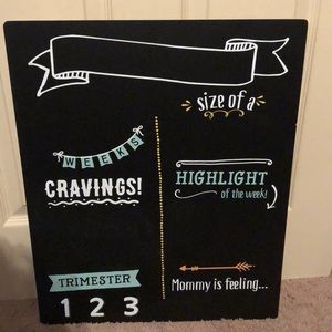 Pregnancy chalk board